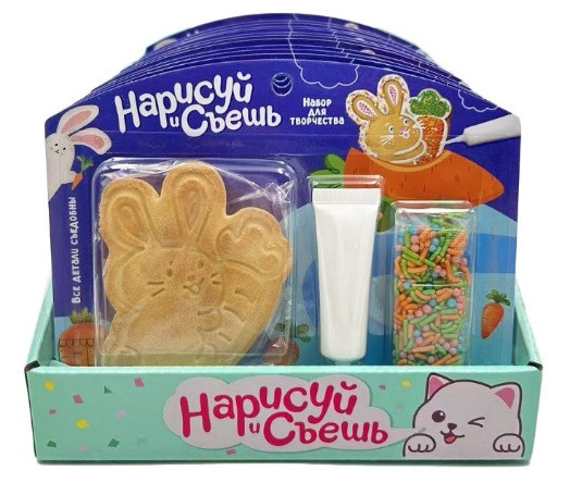 №3 Набор для творчества Нарисуй и съешь "Зайка" (блок 12шт 59г) в Заринске