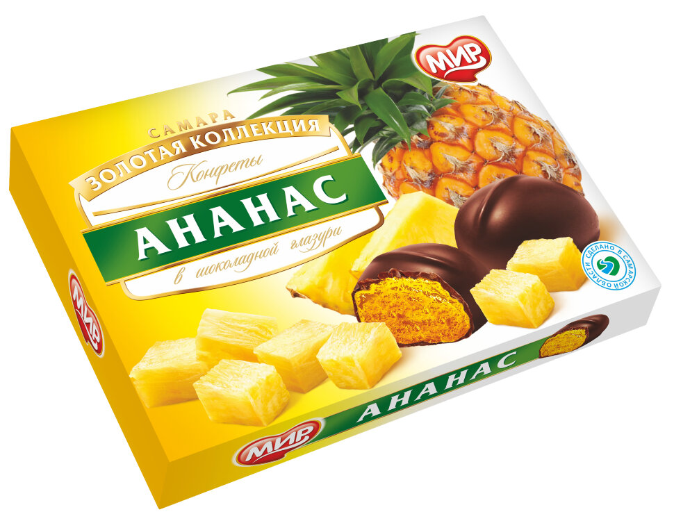  КФ МИР Ананас в шоколадной глазури 160г в Заринске